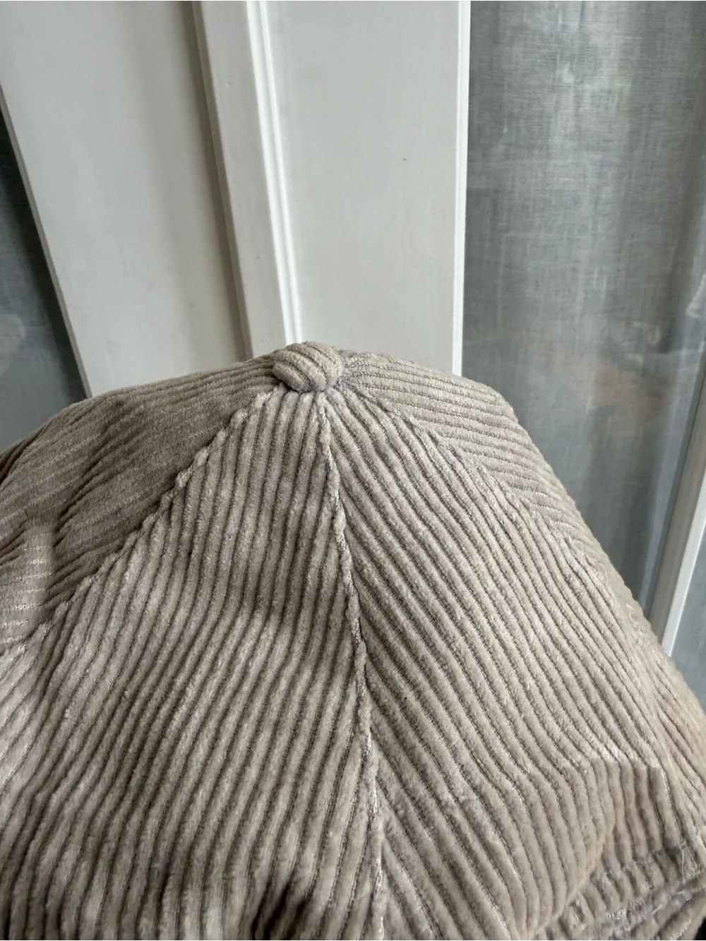 Grey Corduroy Newsboy Cap